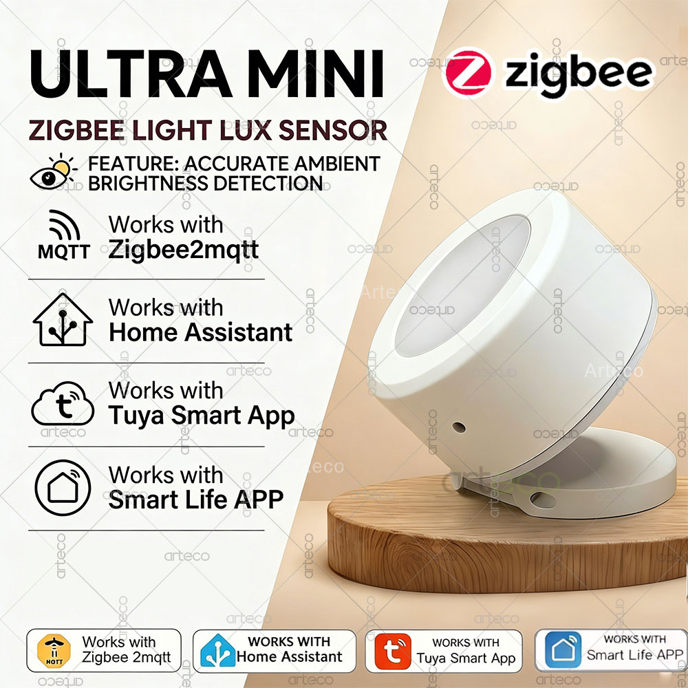 Smart Home Automation System - Ultra Mini Zigbee Light Sensor illuminance