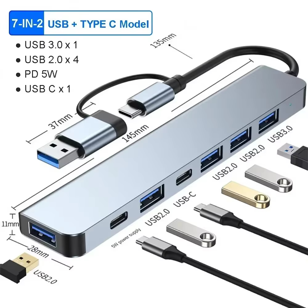 Smart Home Hub 2 - 7 in 2 USB C Hub