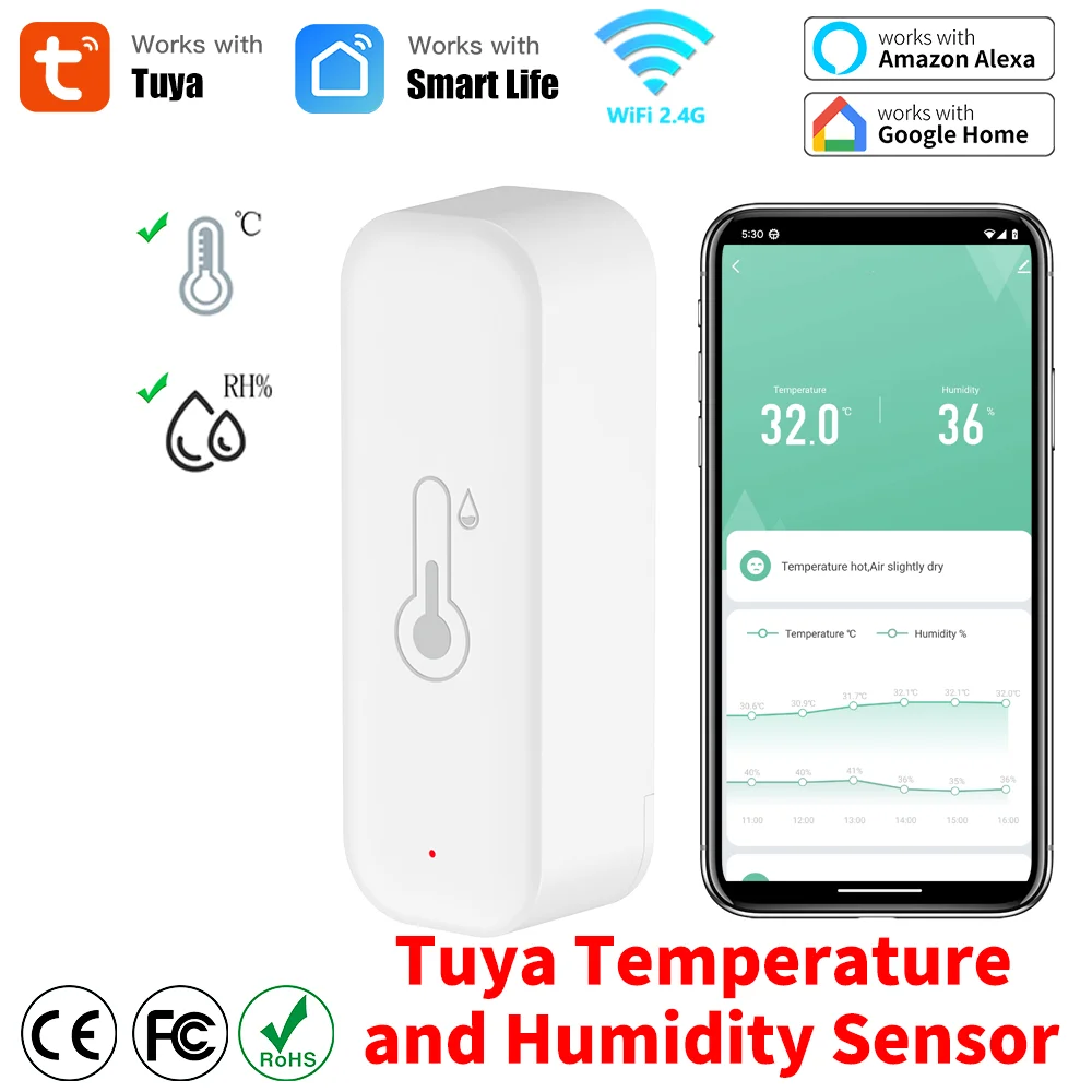 Wifi Thermostat - Tuya WiFi Temperature and Humidity Smart