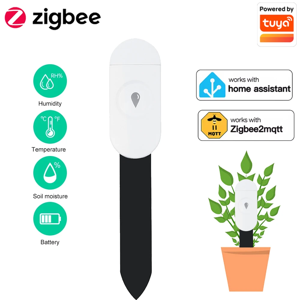 Smart Home Energy Monitor - Tuya Zigbee Temperature Humidity Moisture Detector