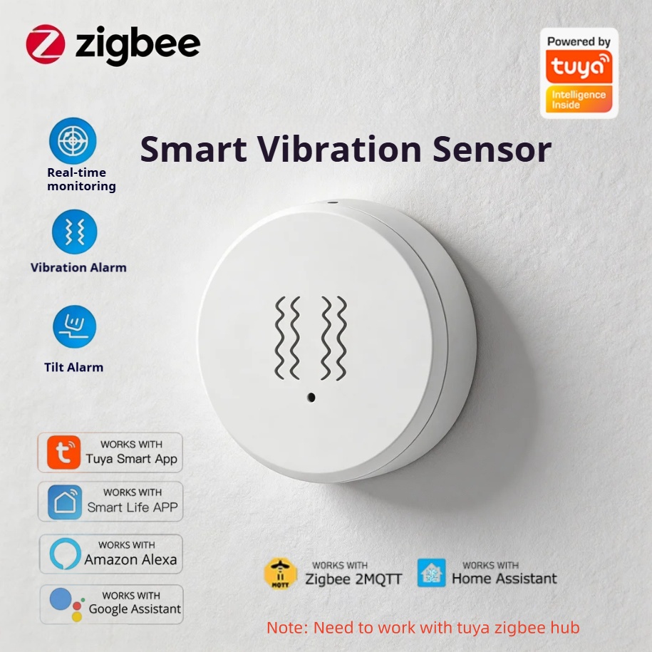 Smart Home Notifications - Tuya Zigbee Smart Vibration Sensor Real-Time