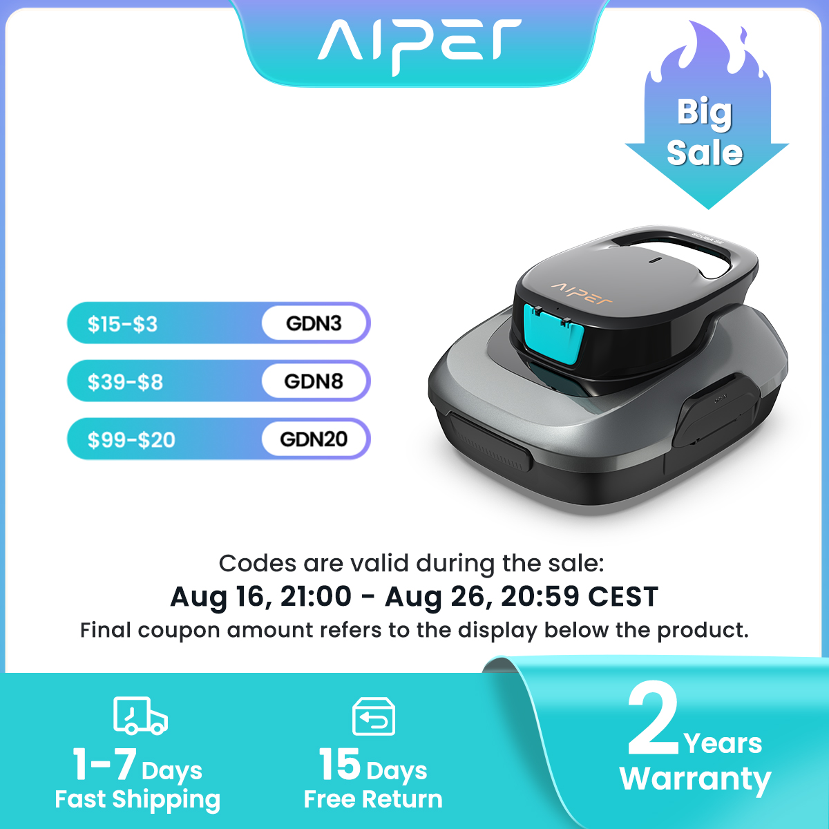 Smart Home Hvac - Refurbished AIPER Scuba SE Cordless Pool
