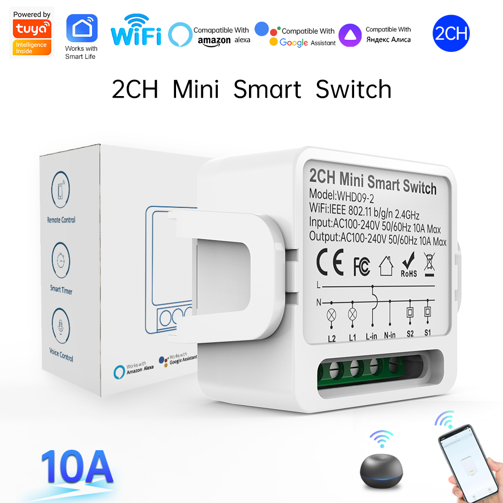 Smart Home Integration - 2 Way Tuya Smart Switch 2Gang