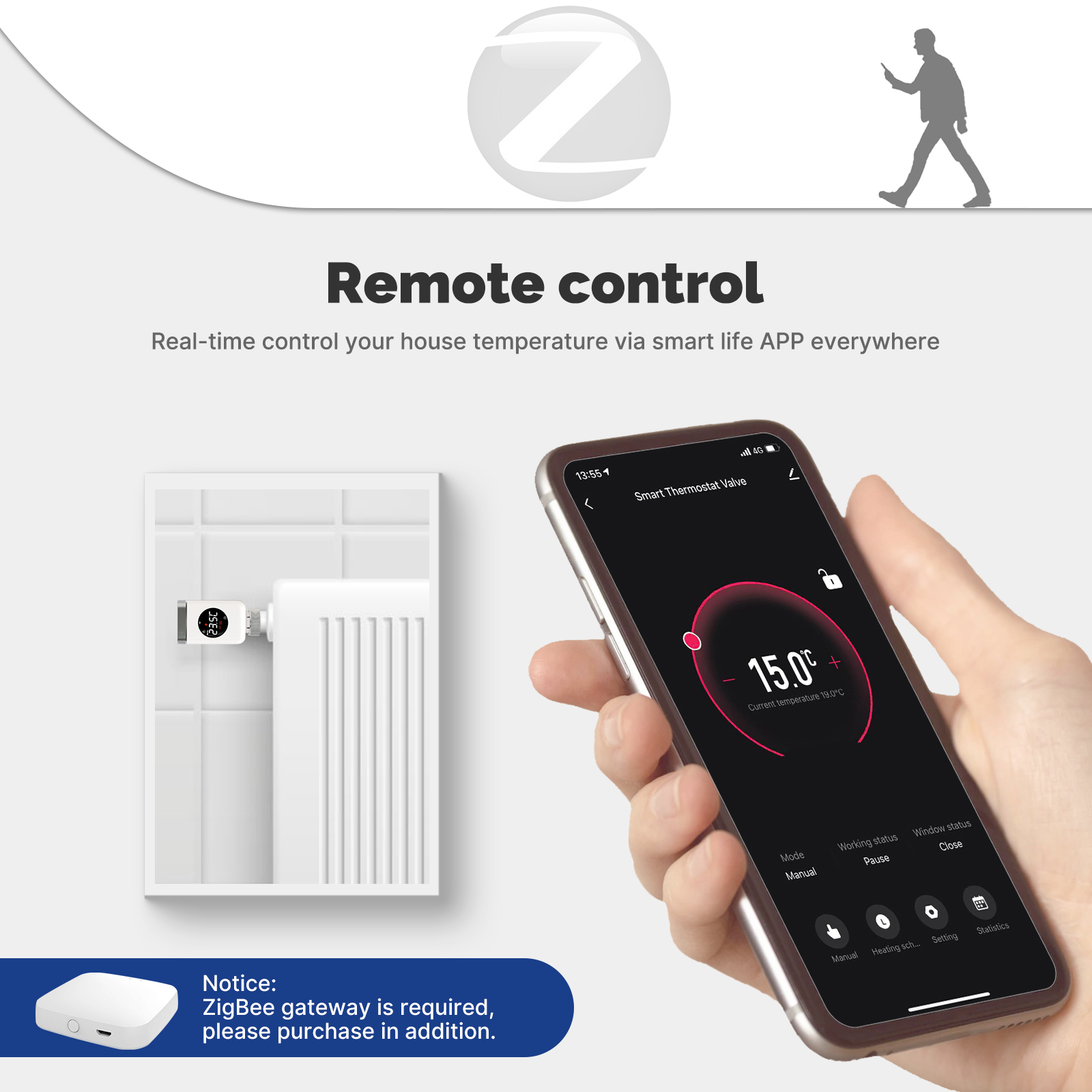 MOES Tuya Smart Wifi/ZigBee Th - Smart Home Thermostat ulasan dan harga