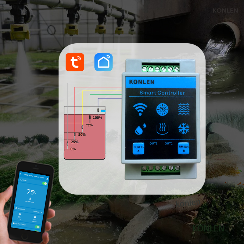 KONLEN Tuya Water Level Sensor - Smart Home Energy Monitor ulasan dan harga
