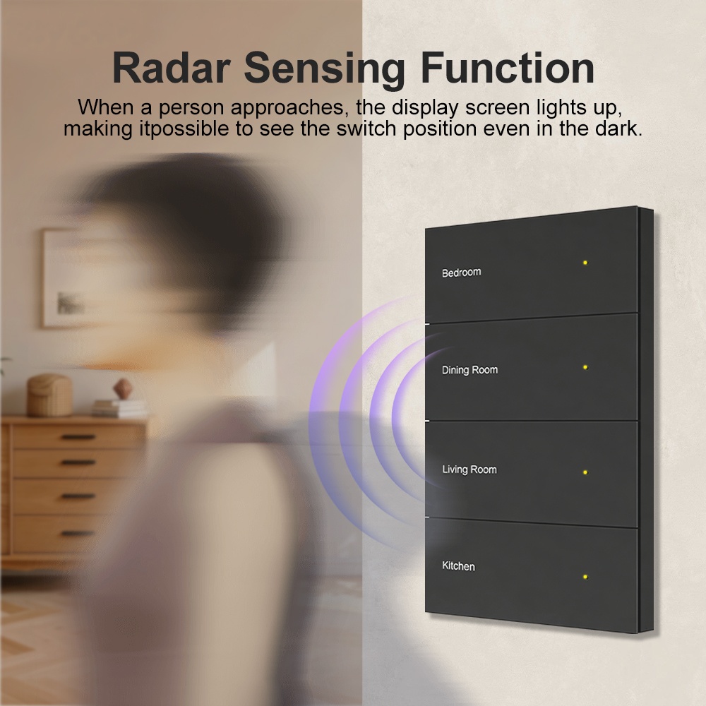 Manhot DIY Name Switch Zigbee  - Smart Home Display ulasan dan harga