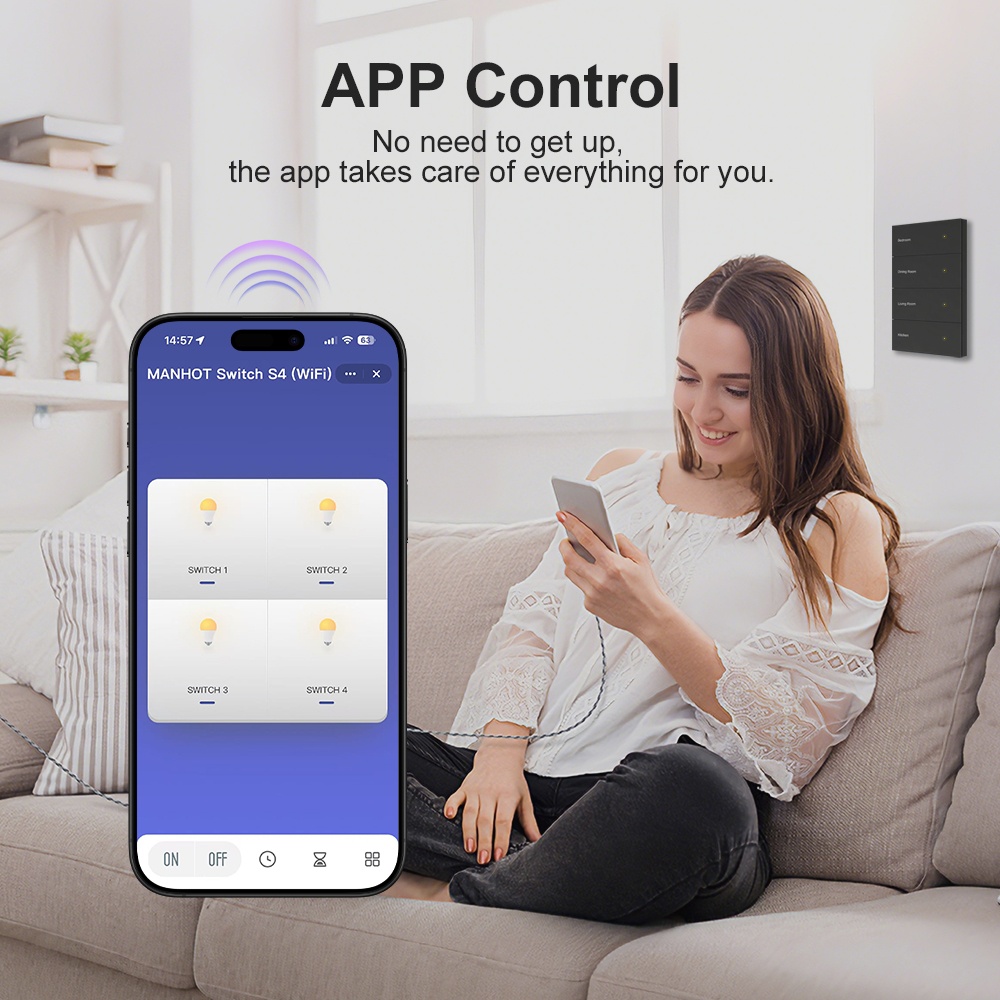 Manhot DIY Name Switch Zigbee  - Smart Home Display ulasan dan harga