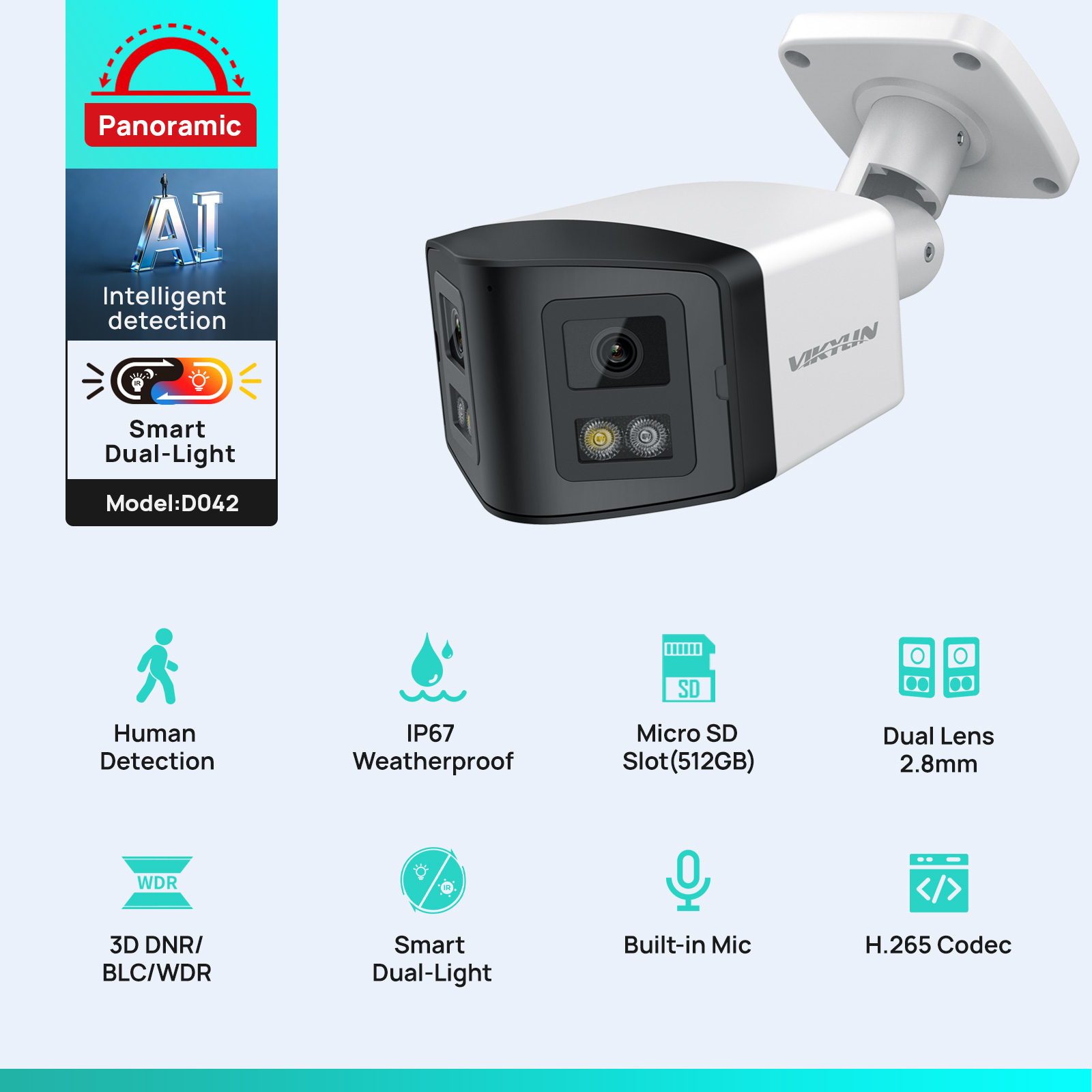 VIKYLIN 170° Panoramic Securit - Smart Home Notifications ulasan dan harga