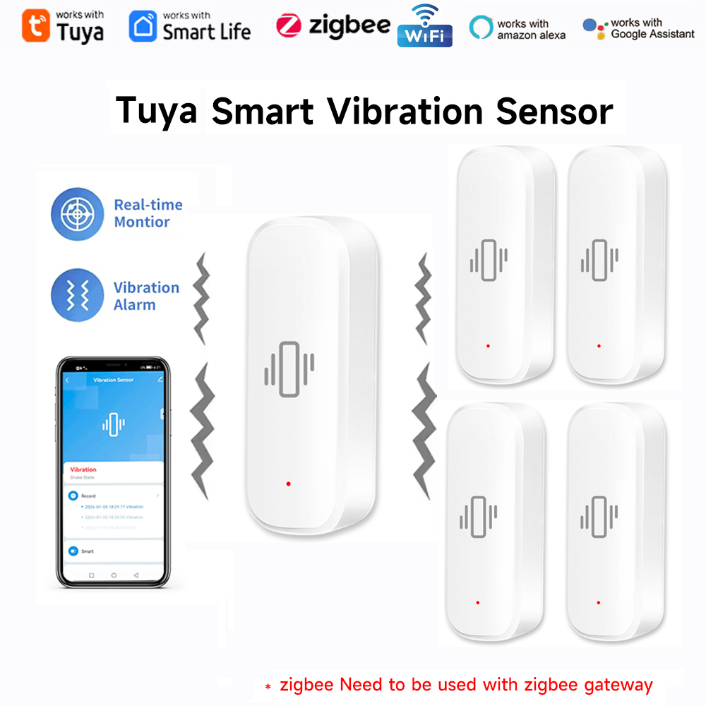 Tuya WiFi Zigbee Smart Vibrati - Smart Home Notifications ulasan dan harga