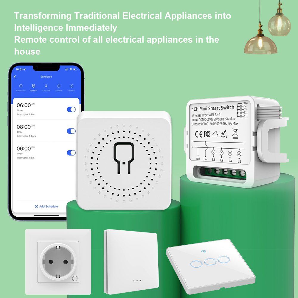 Tuya WiFi Smart Switch 1/2/3/4 - Smart Home Integration ulasan dan harga