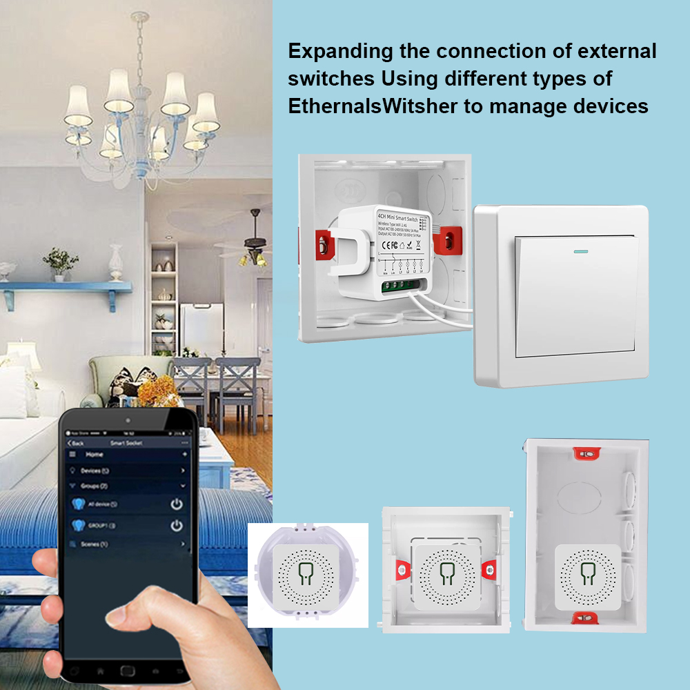Tuya WiFi Smart Switch 1/2/3/4 - Smart Home Integration ulasan dan harga