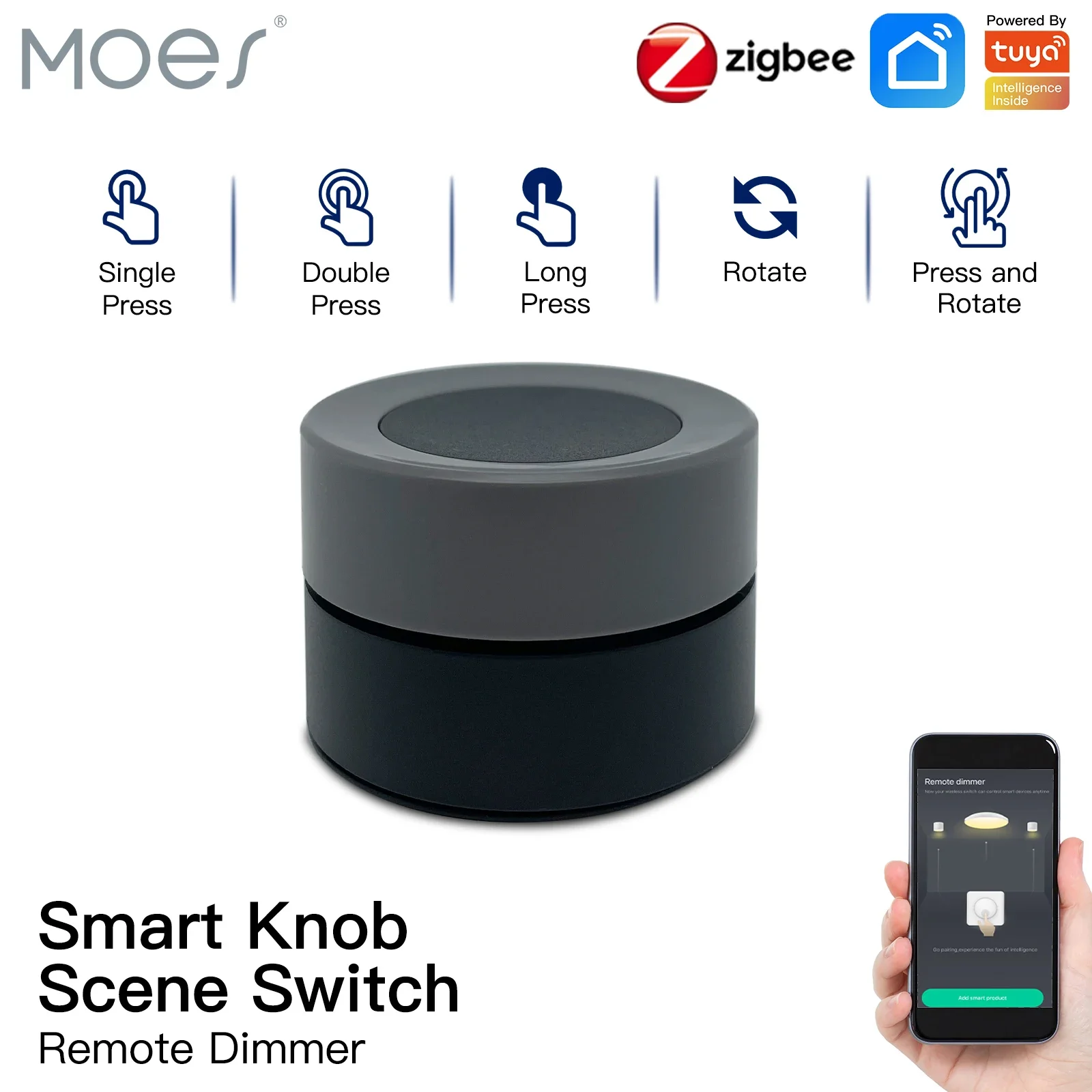 MOES Tuya ZigBee Smart Knob Sw - Smart Home Z Wave ulasan dan harga