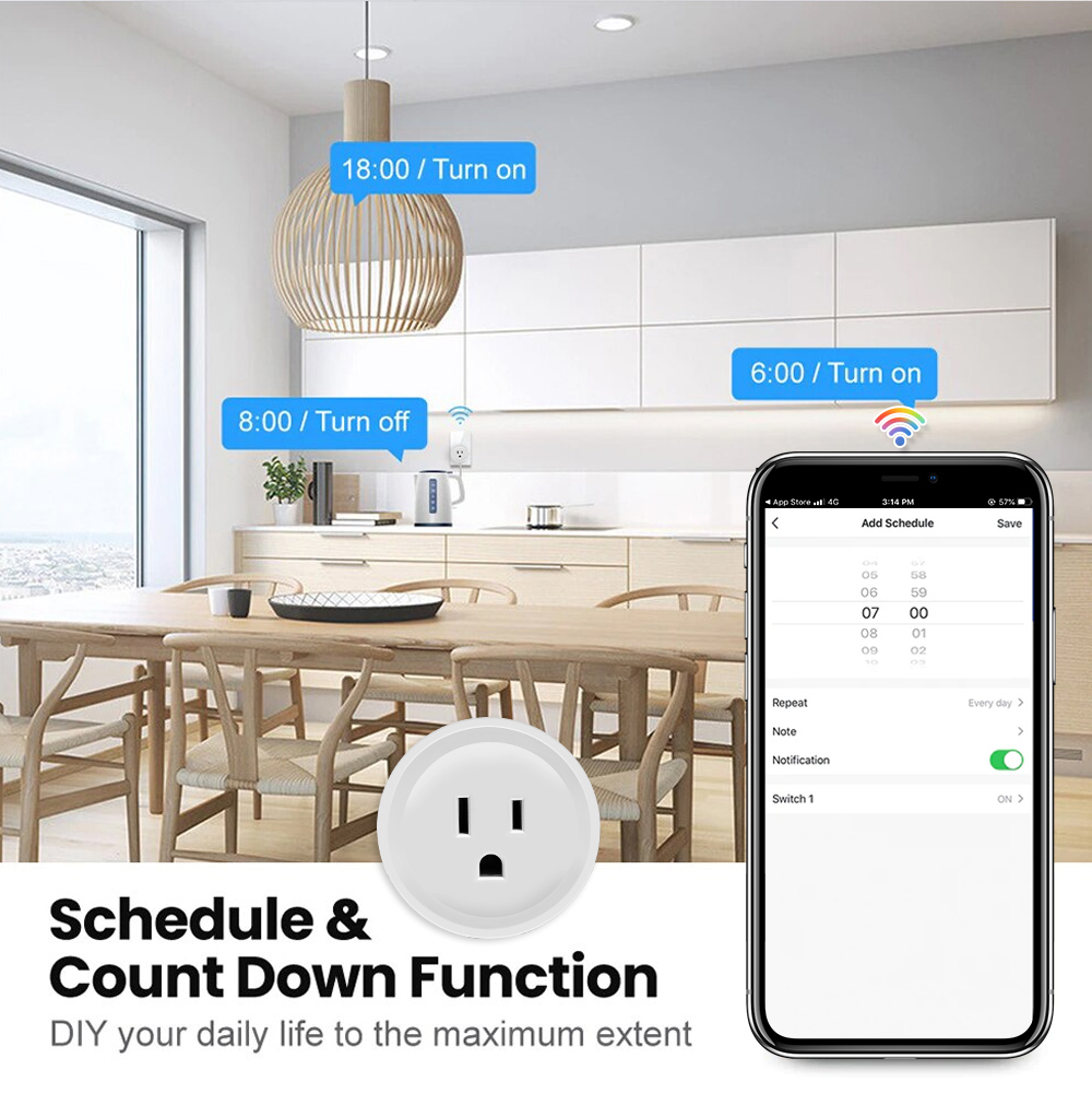 16A Tuya Smart WiFi Plug US St - Smart Home Japan ulasan dan harga