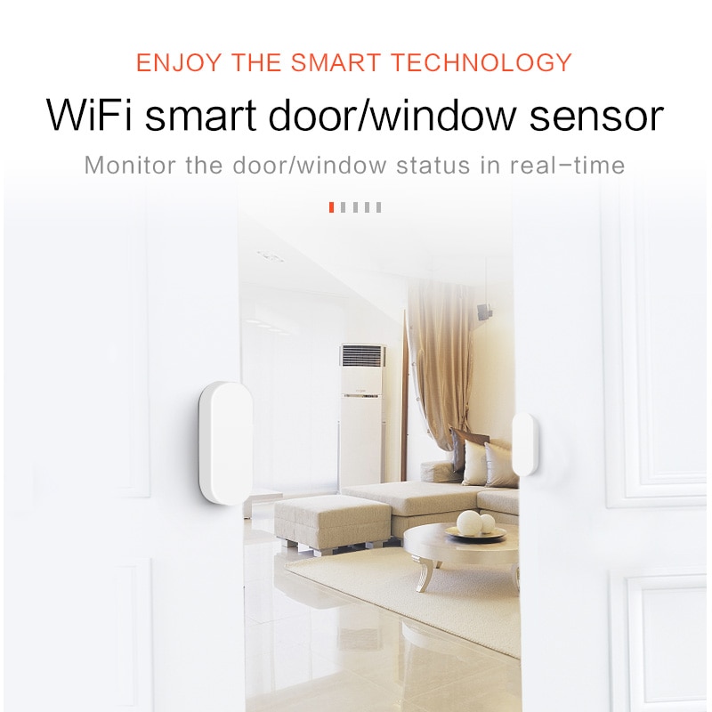 Tuya Smart WiFi Door Sensor Sm - Smart Home Notifications ulasan dan harga