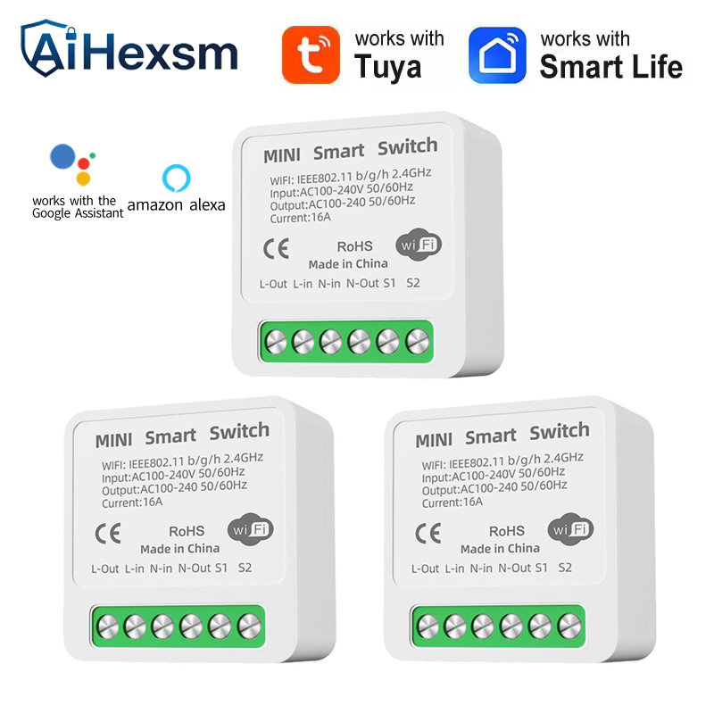 16A Tuya WiFi Smart Switch 2-w - Smart Home Energy Monitor ulasan dan harga