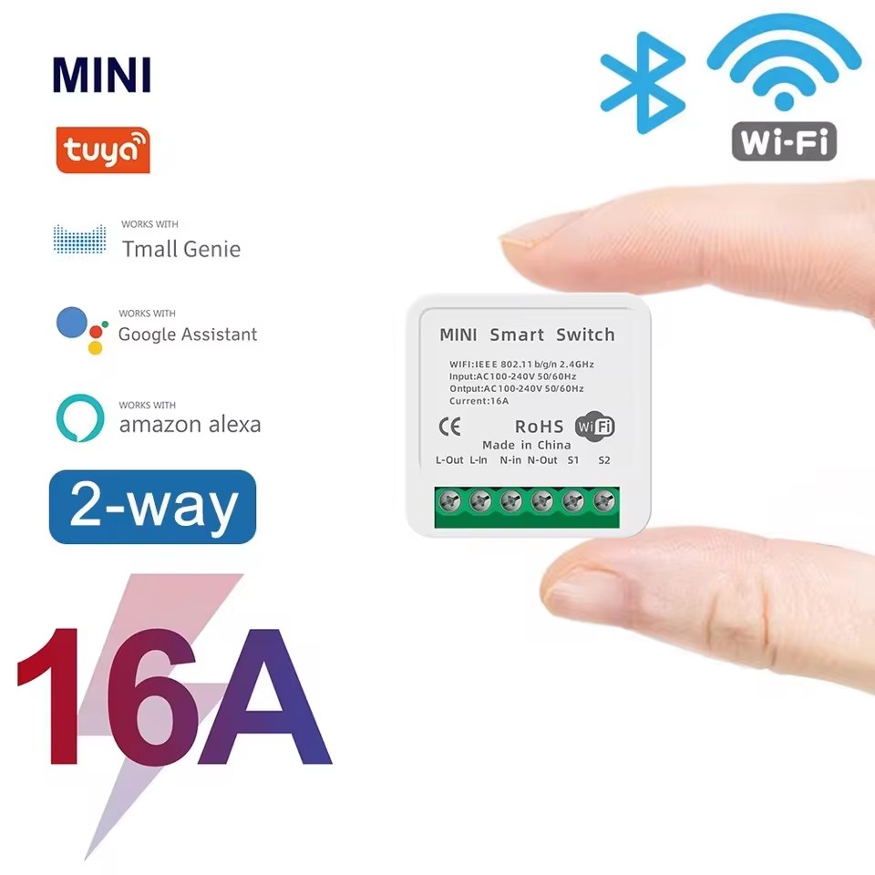 16A Tuya WiFi Smart Switch 2-w - Smart Home Energy Monitor ulasan dan harga