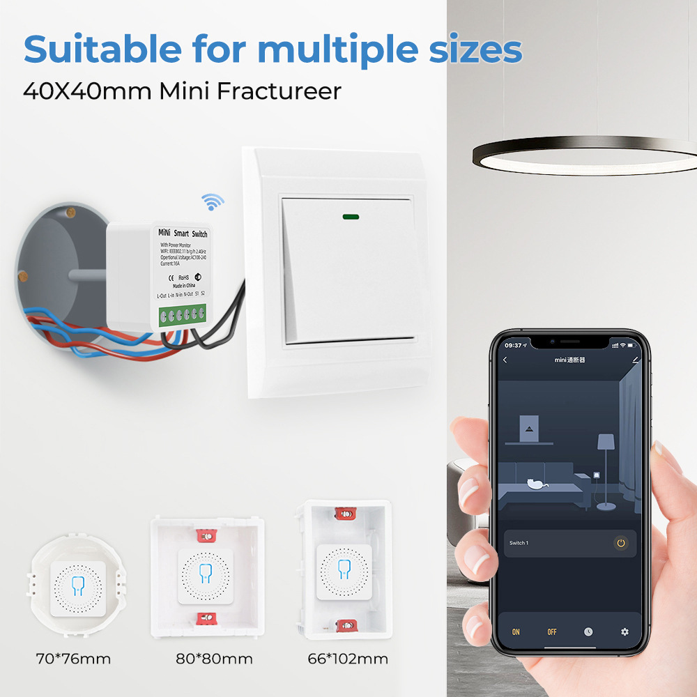 16A Tuya WiFi Smart Switch 2-w - Smart Home Energy Monitor ulasan dan harga