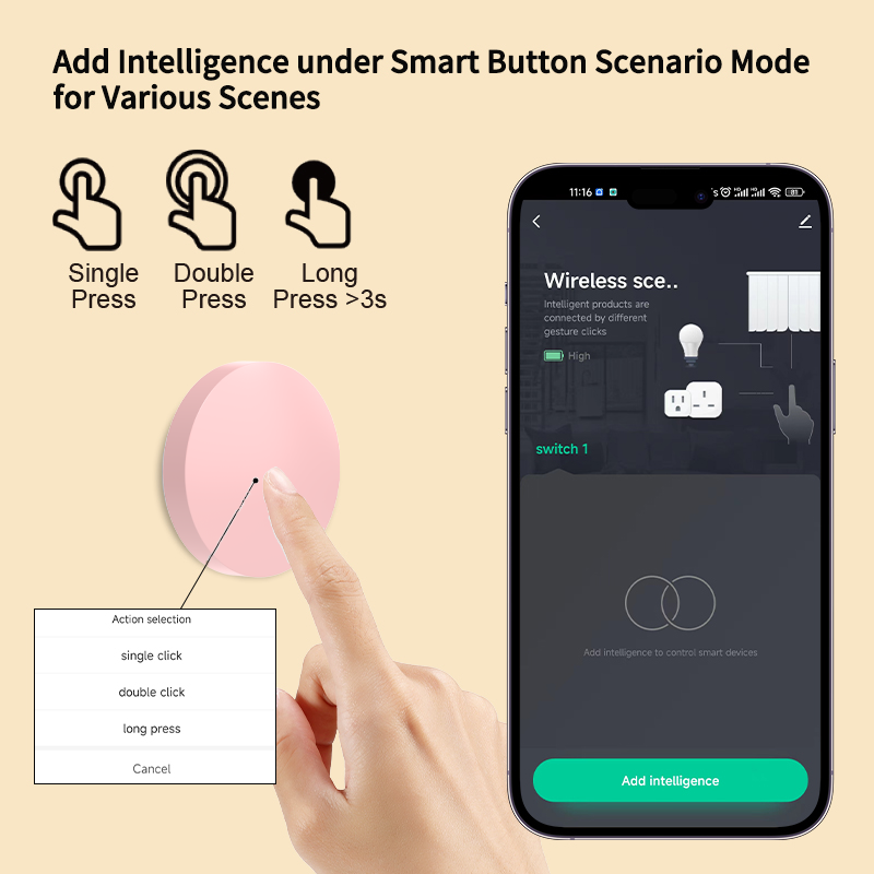 ZigBee Smart Wireless Button S - Smart Home Z Wave ulasan dan harga