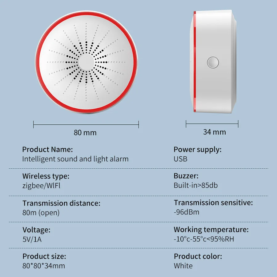 Tuya WiFi ZigBee Smart Alarm S - Smart Home Automation System ulasan dan harga