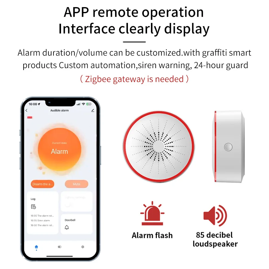 Tuya WiFi ZigBee Smart Alarm S - Smart Home Automation System ulasan dan harga