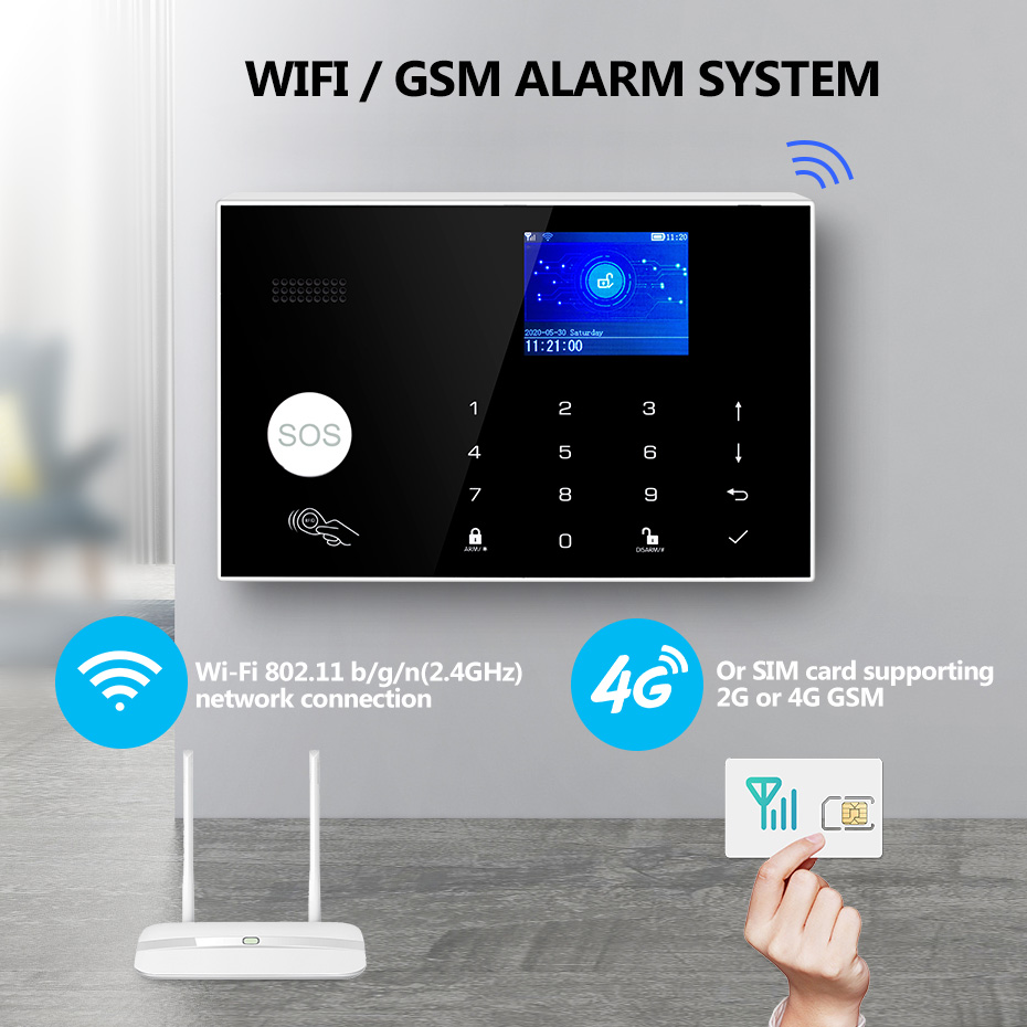 KERUI G34 4G WIFI Alarm System - Smart Home Keyboard ulasan dan harga