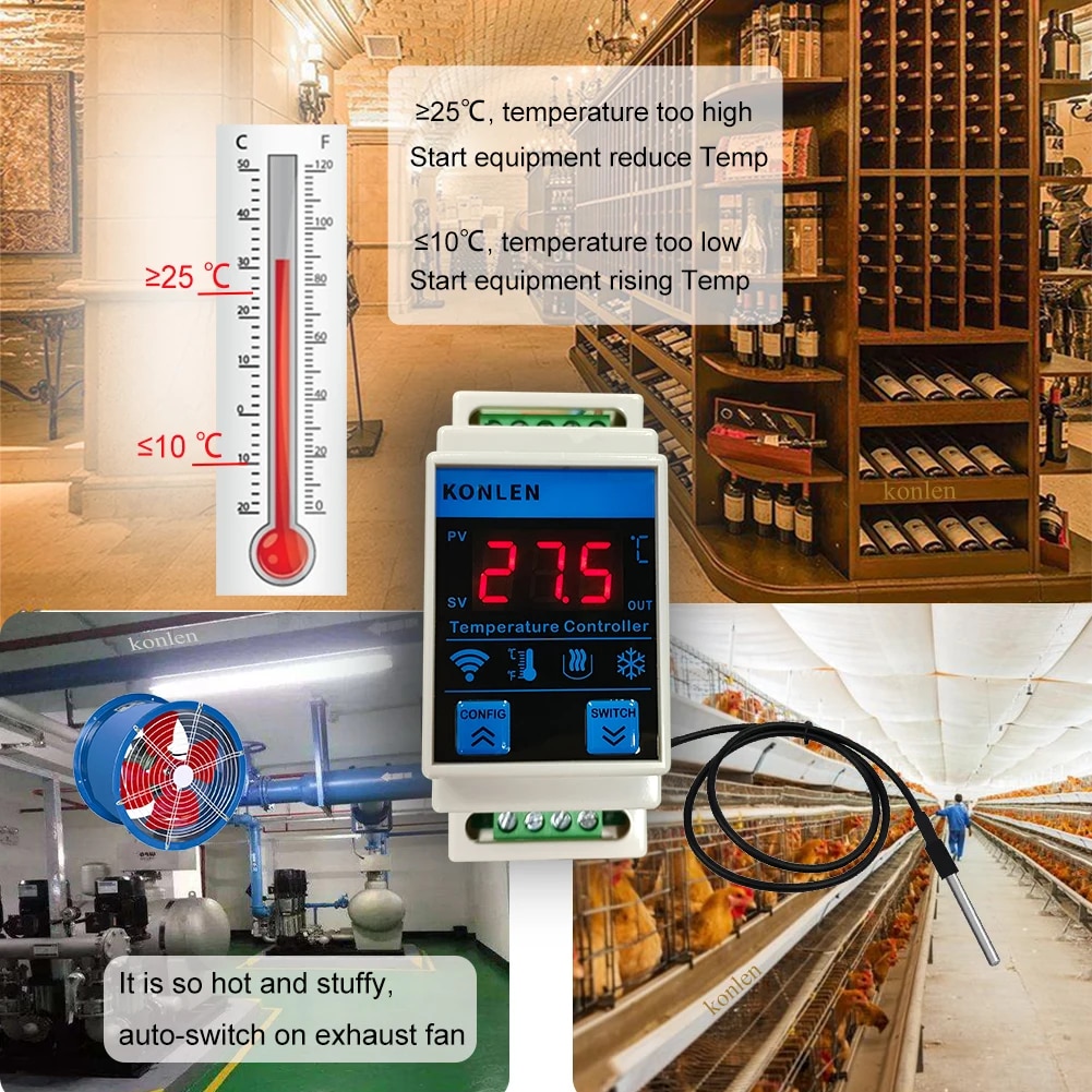 Tuya WIFI Temperature Sensor T - Smart Home Thermostat ulasan dan harga