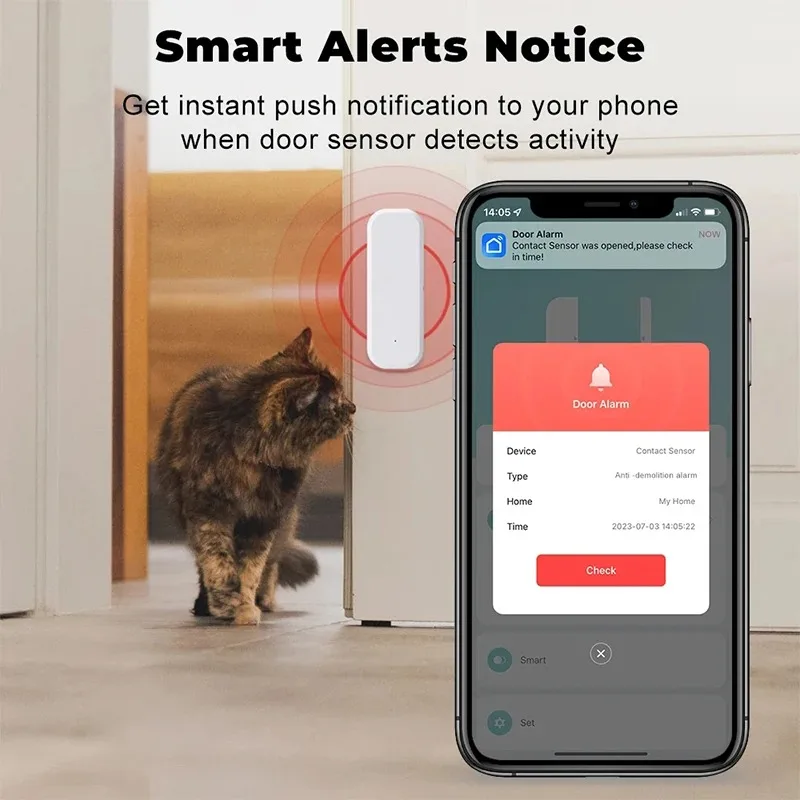 Tuya WiFi Smart Door Window Se - Smart Home Automation System ulasan dan harga