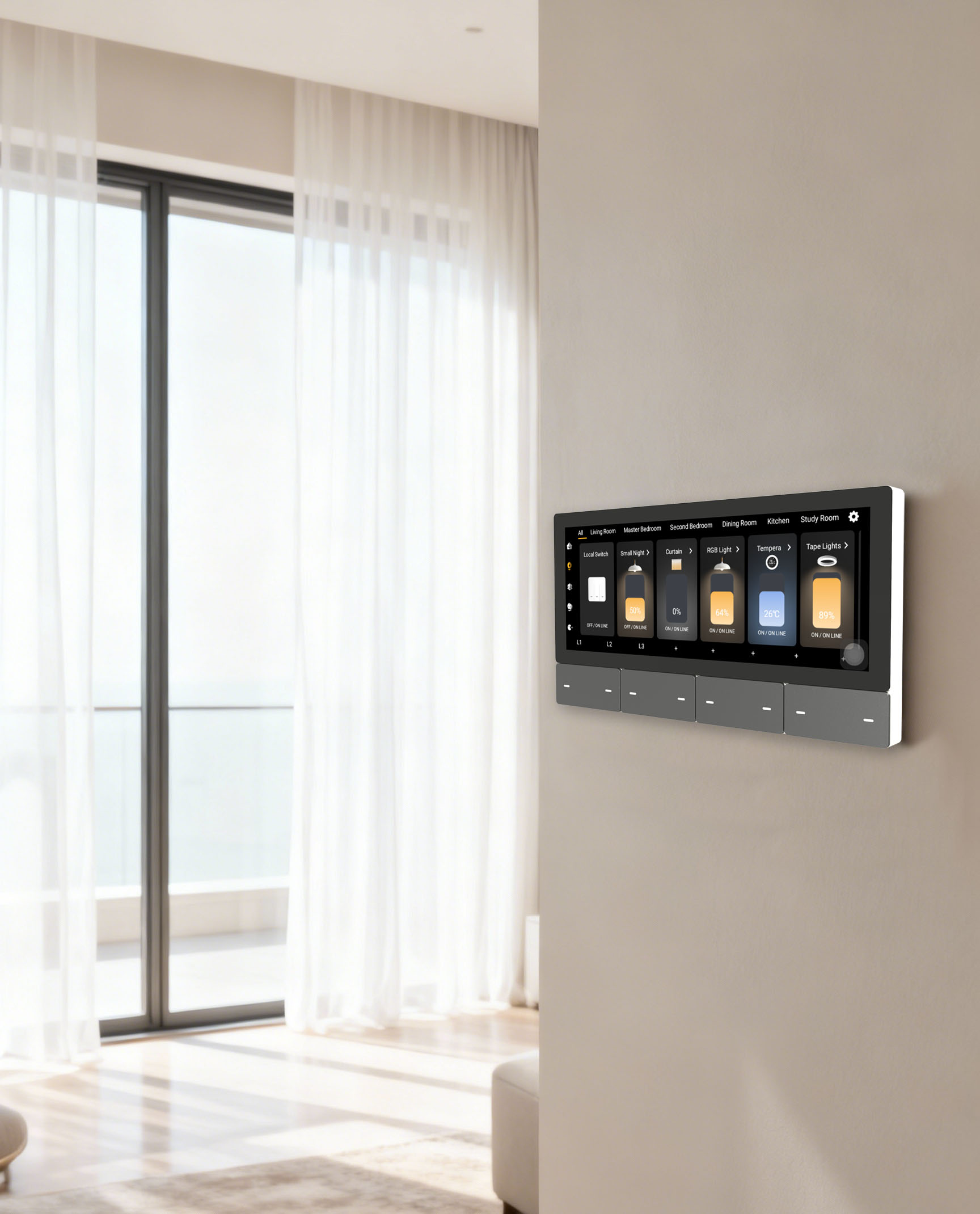 F5 Tuya UK Touch Screen Music  - Smart Home Display ulasan dan harga