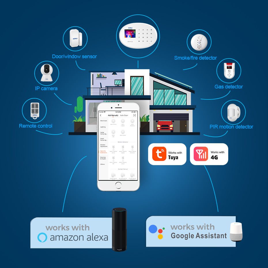 KERUI Tuya Smart App Notificat - Smart Home Notifications ulasan dan harga