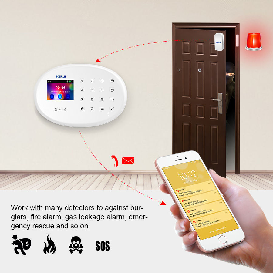 KERUI Tuya Smart App Notificat - Smart Home Notifications ulasan dan harga