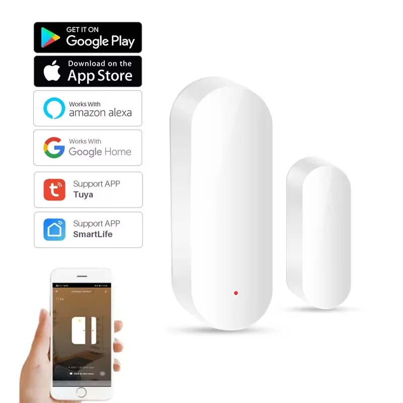 Tuya Smart WiFi Door Sensor Sm - Smart Home Notifications ulasan dan harga
