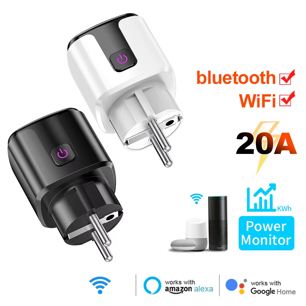 Smart 20A EU Plug WiFi+Bluetoo - Smart Home Energy Monitor ulasan dan harga