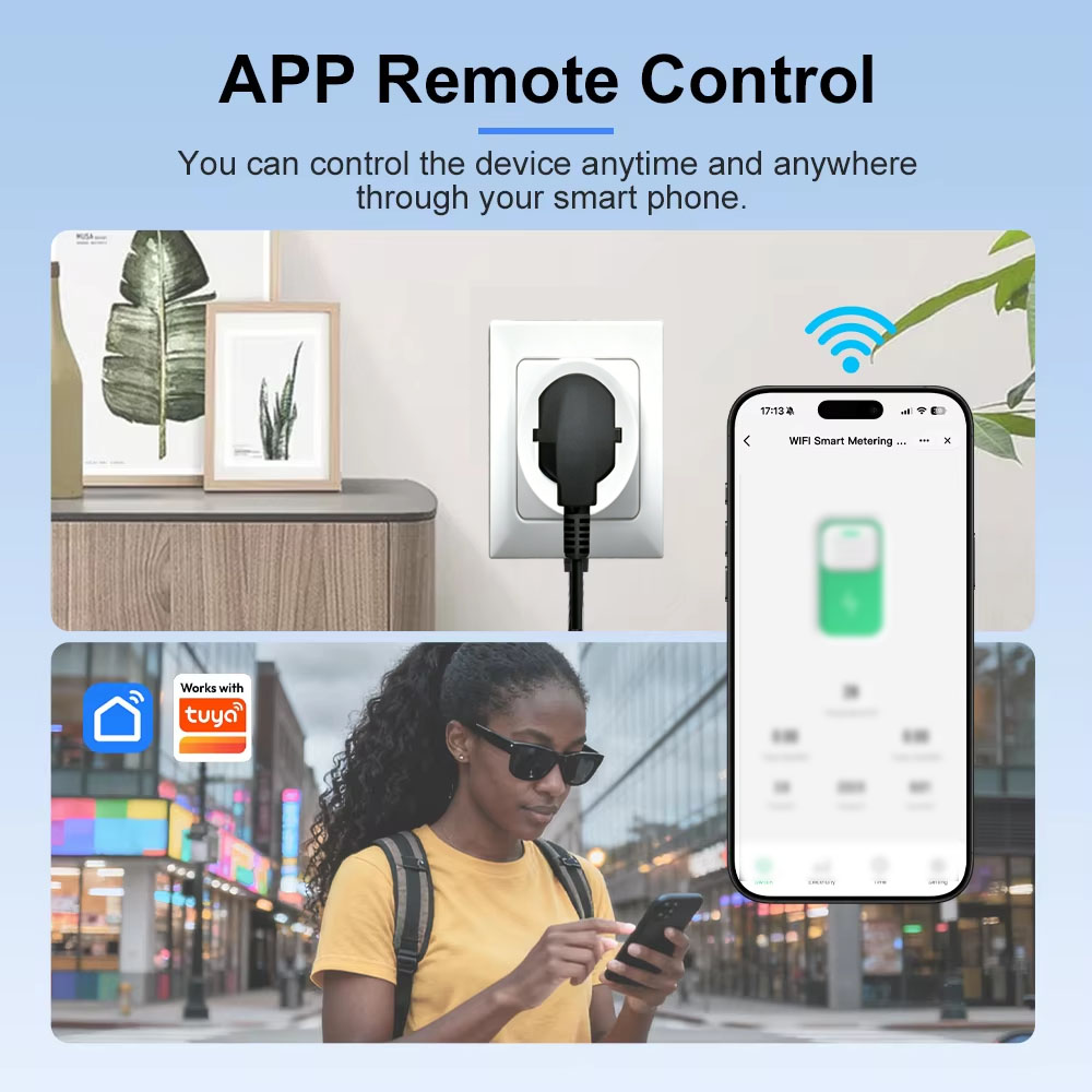 KEBIDUMEI Tuya WiFi Smart Sock - Smart Home Energy Monitor ulasan dan harga