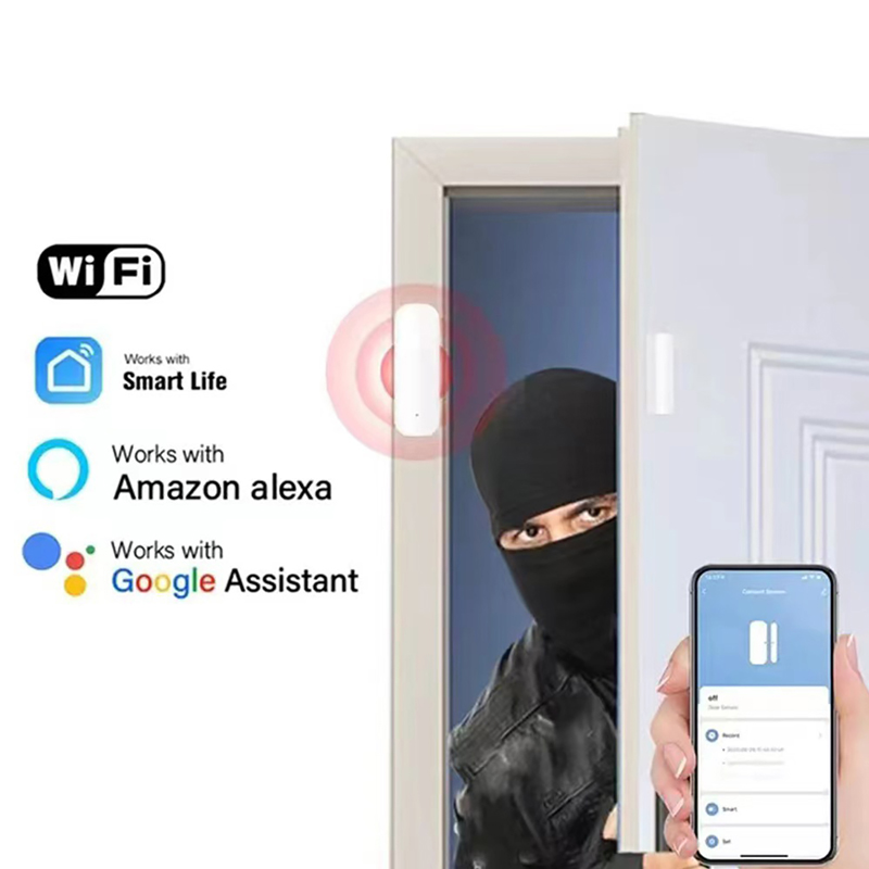 Tuya Smart WiFi Door Sensor Sm - Smart Home Notifications ulasan dan harga