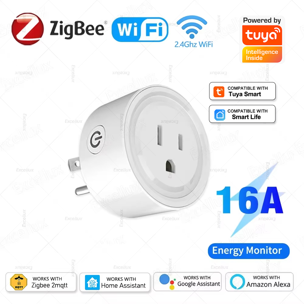 Tuya WiFi Or Zigbee Smart Sock - Smart Home Energy Monitor ulasan dan harga