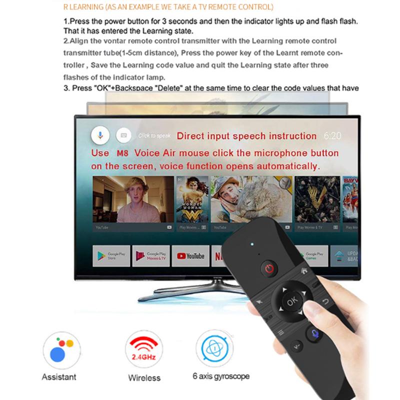M8 Air Mouse Voice Remote Cont - Smart Home Keyboard ulasan dan harga