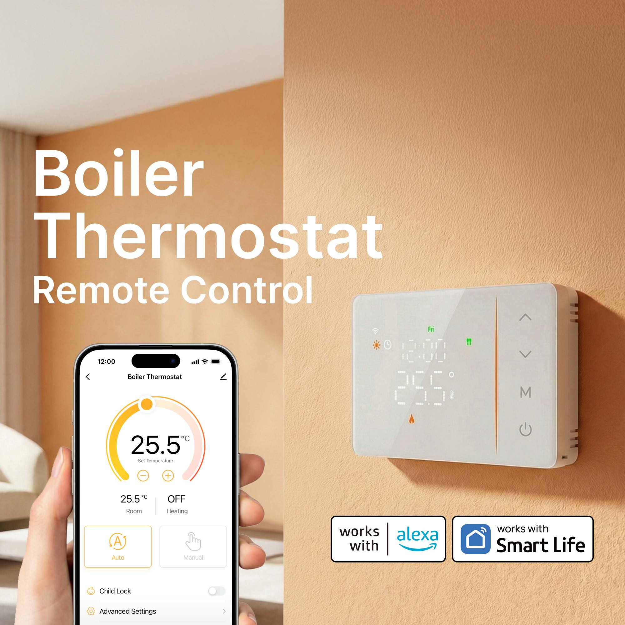 Tuya smart battery powered wif - Smart Home Thermostat ulasan dan harga