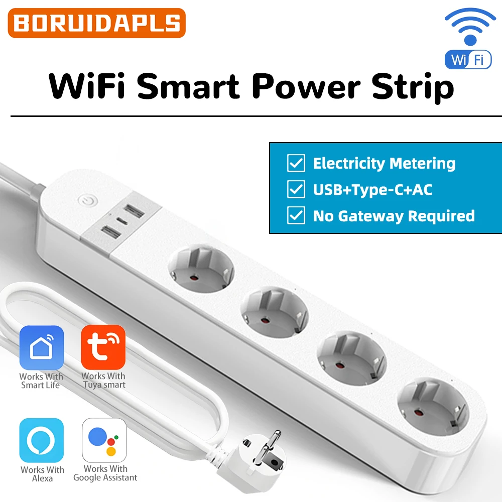 BORUIDAPLS EU Plug WiFi Smart  - Smart Home Energy Monitor ulasan dan harga