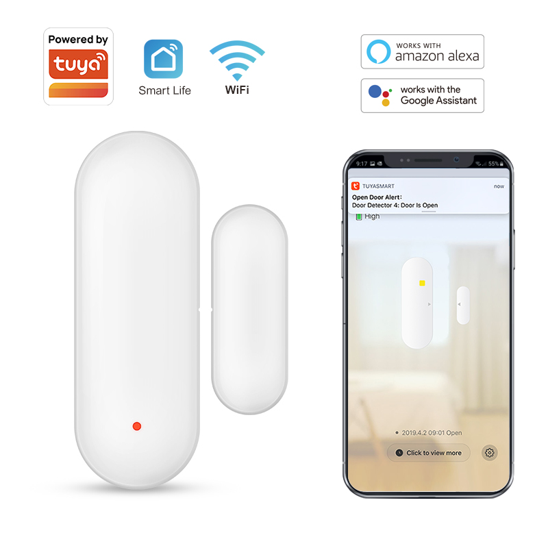 Tuya Smart WiFi Door Sensor Sm - Smart Home Notifications ulasan dan harga