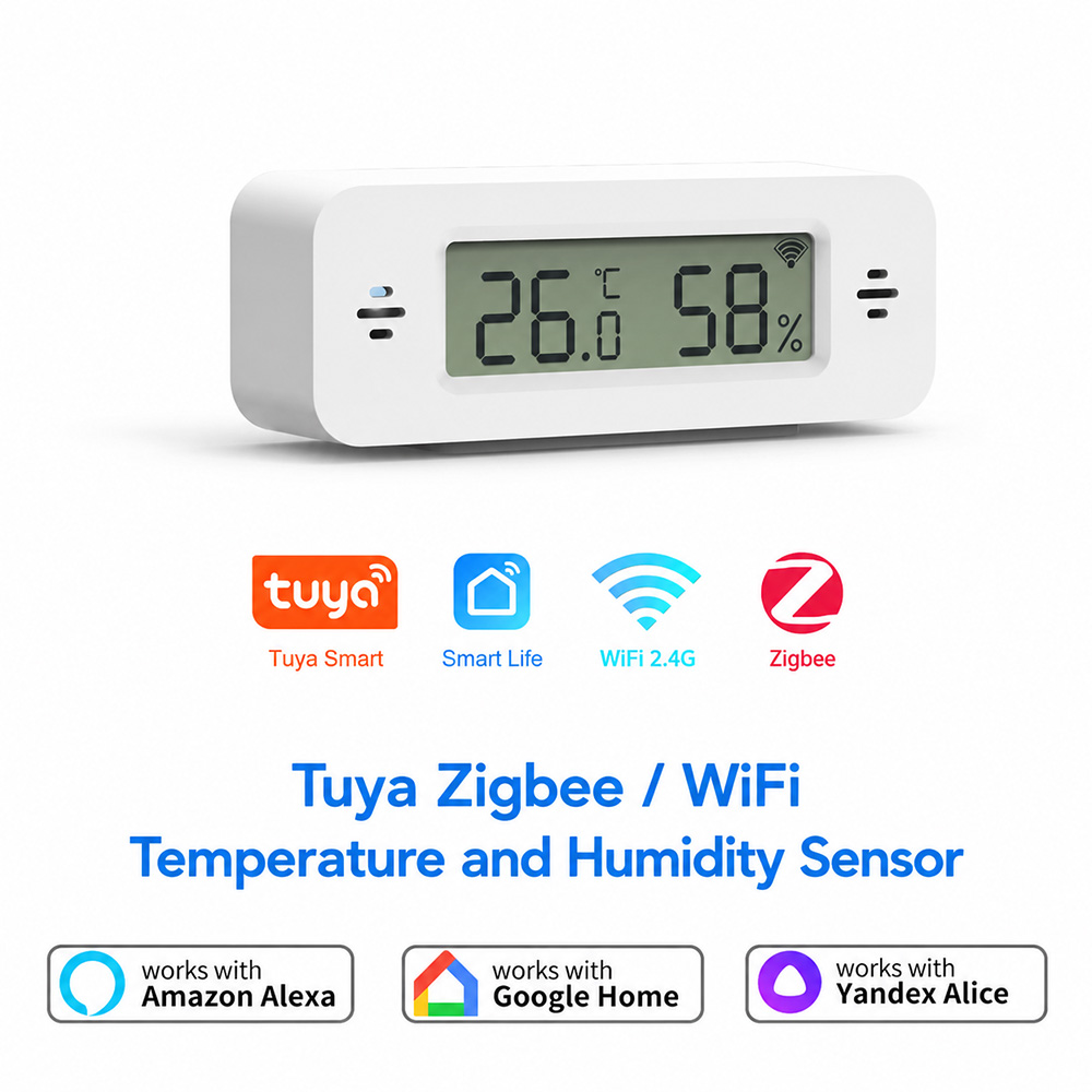 Tuya Zigbee WiFi Mini Temp & H - Smart Home Miniature ulasan dan harga