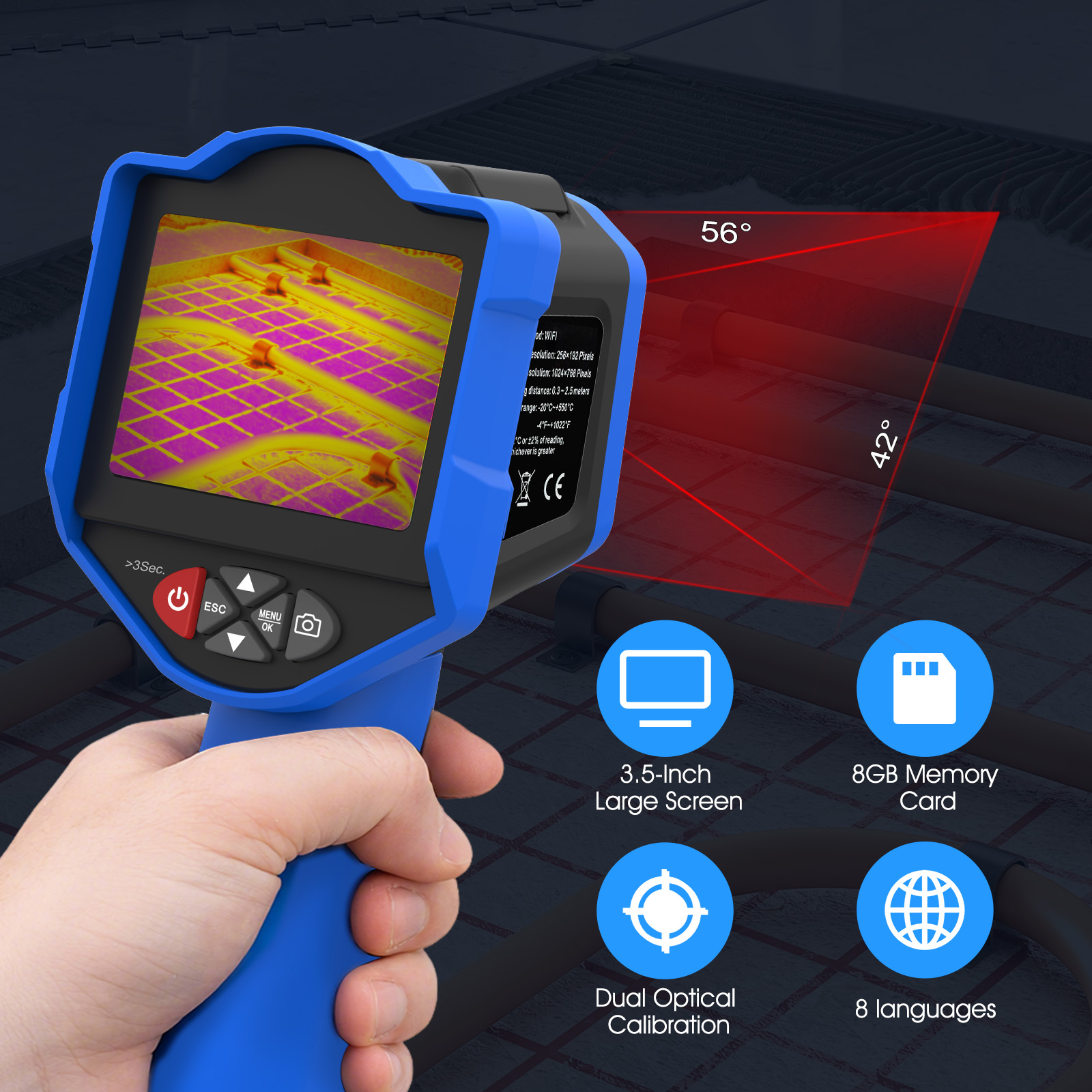 HoldPeak Thermal Imaging Camer - Smart Home Hvac ulasan dan harga