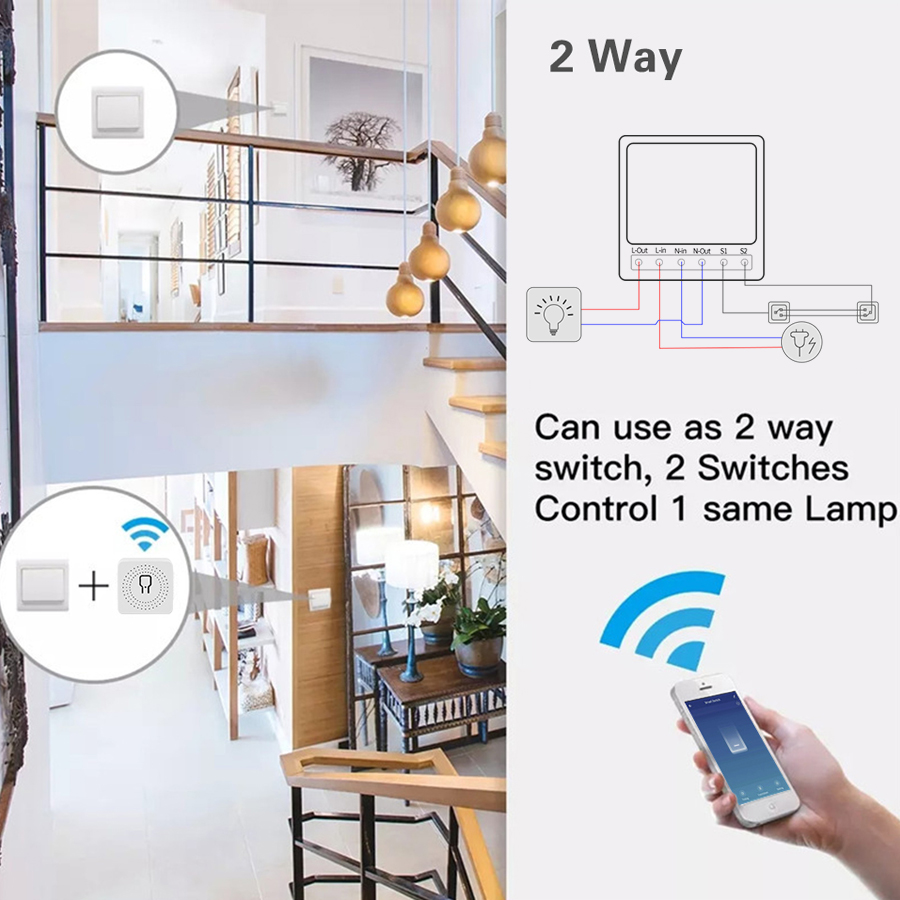 2 Way Mini DIY Smart Switch Tu - Smart Home Miniature ulasan dan harga