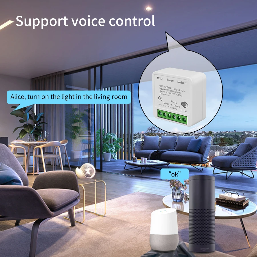 2 Way Mini DIY Smart Switch Tu - Smart Home Miniature ulasan dan harga