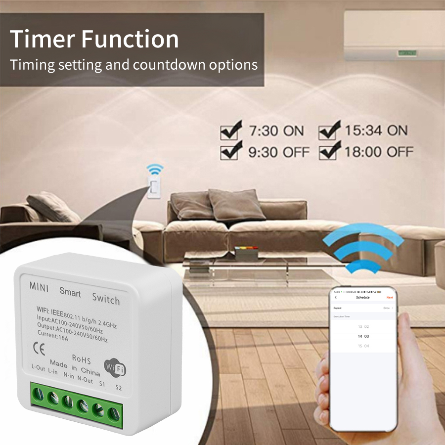 2 Way Mini DIY Smart Switch Tu - Smart Home Miniature ulasan dan harga